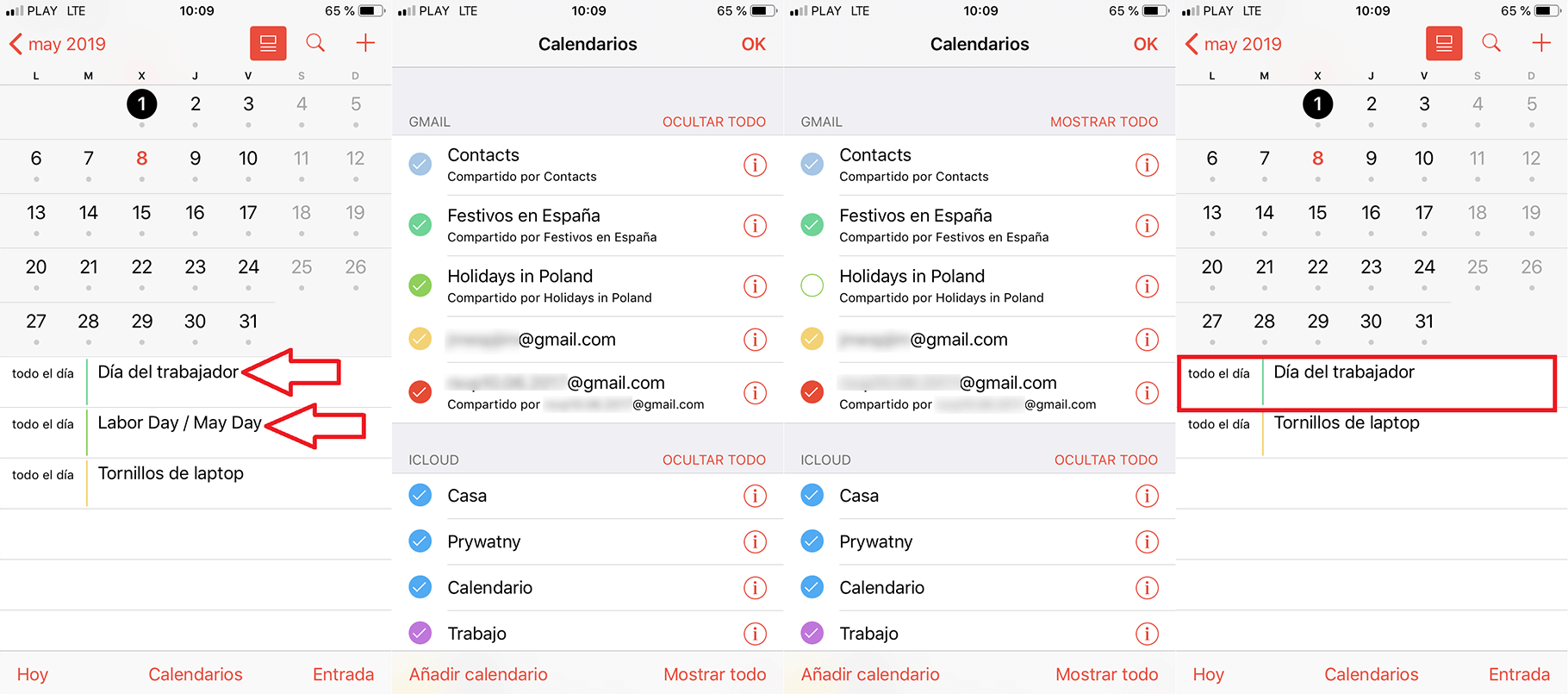 disable calendar in the iPhone Calendars app with iOS