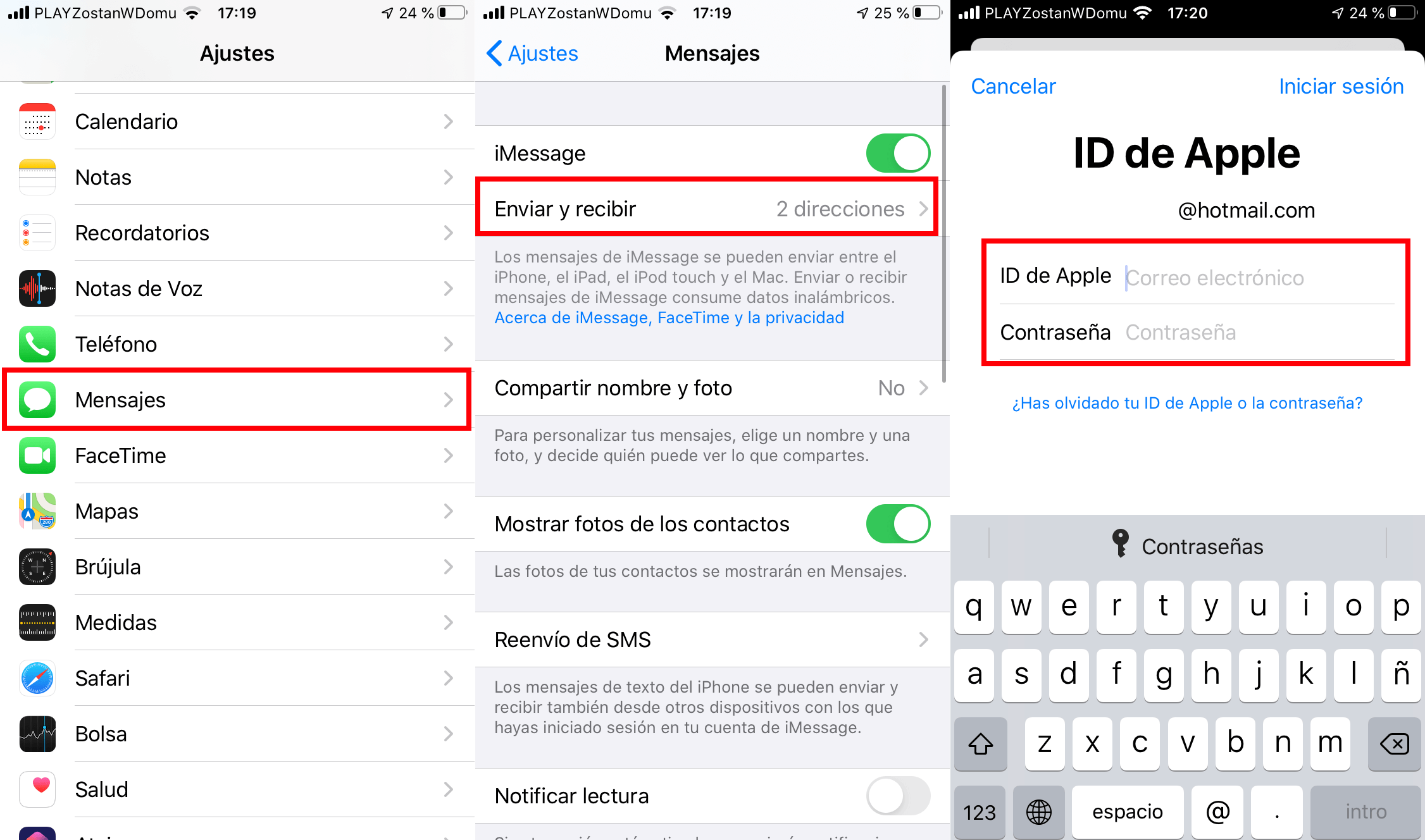 share photo and name error on iPhone 