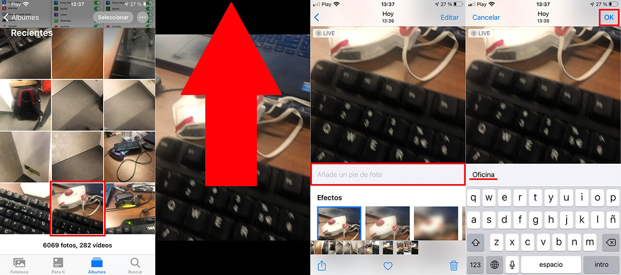 how to title photos and videos on iPhone or iPad