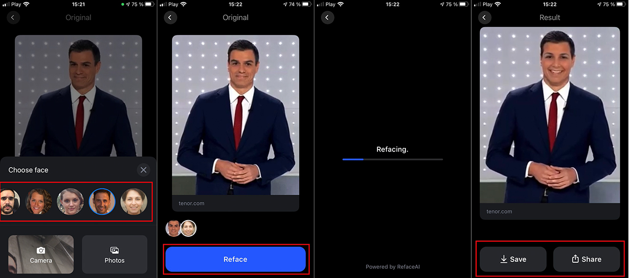 how to do a deepfake from the mobile