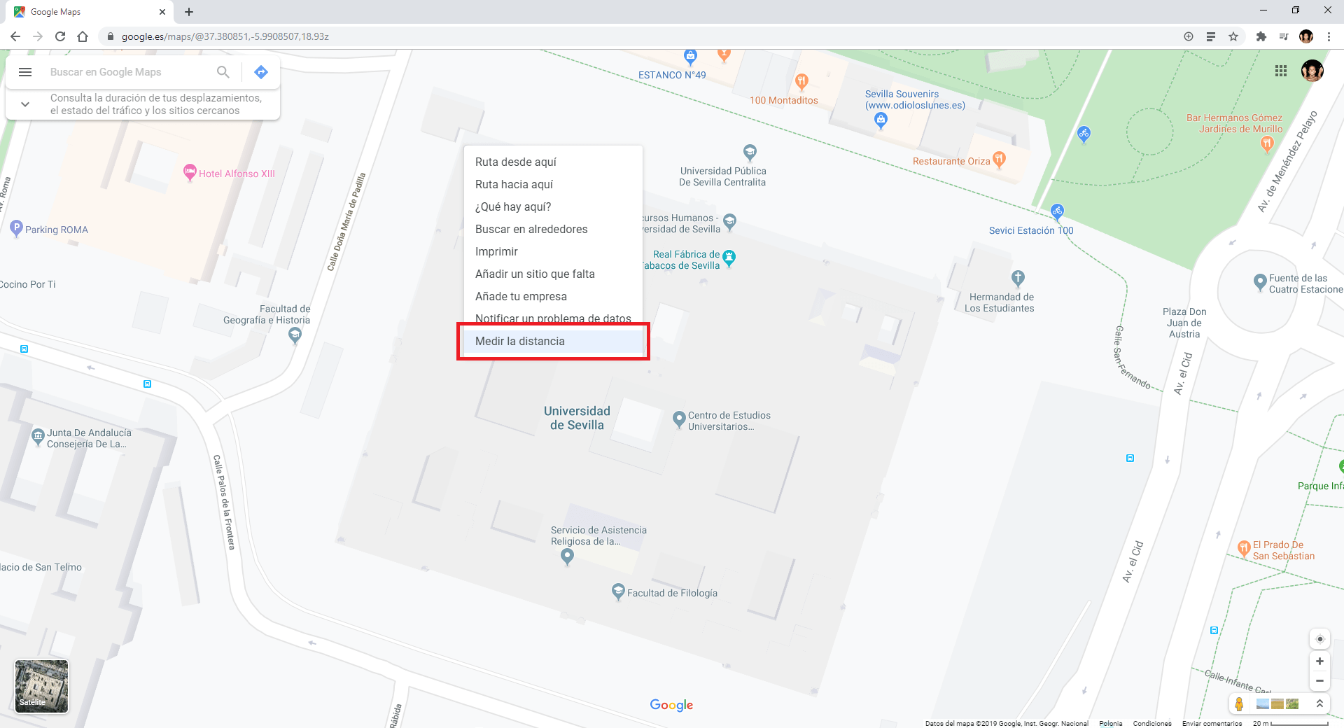 how to measure the square meters of an area in Google maps