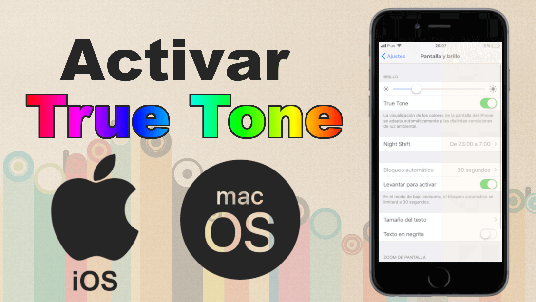 how to activate the true tone function on iPhone and macbook