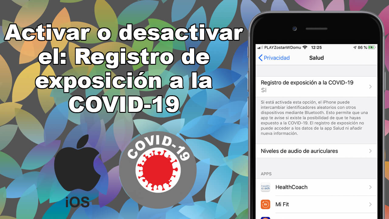 how to activate or deactivate the COVID 19 function of iOS for iPhone