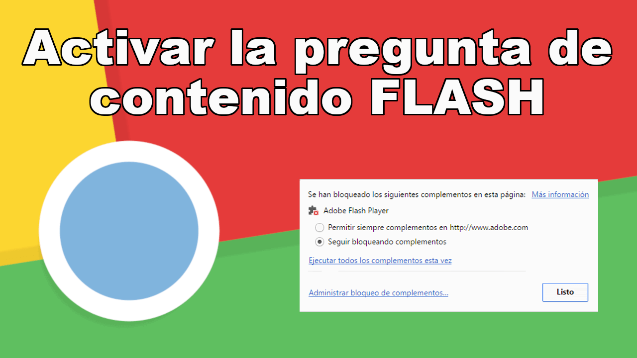 how to activate the question about flash content in Google Chrome