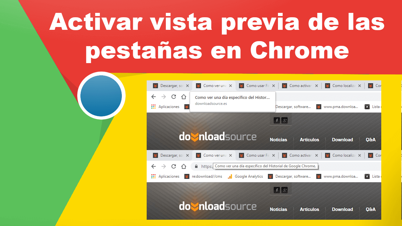 how to activate the preview of the tabs of your web browser Google chrome