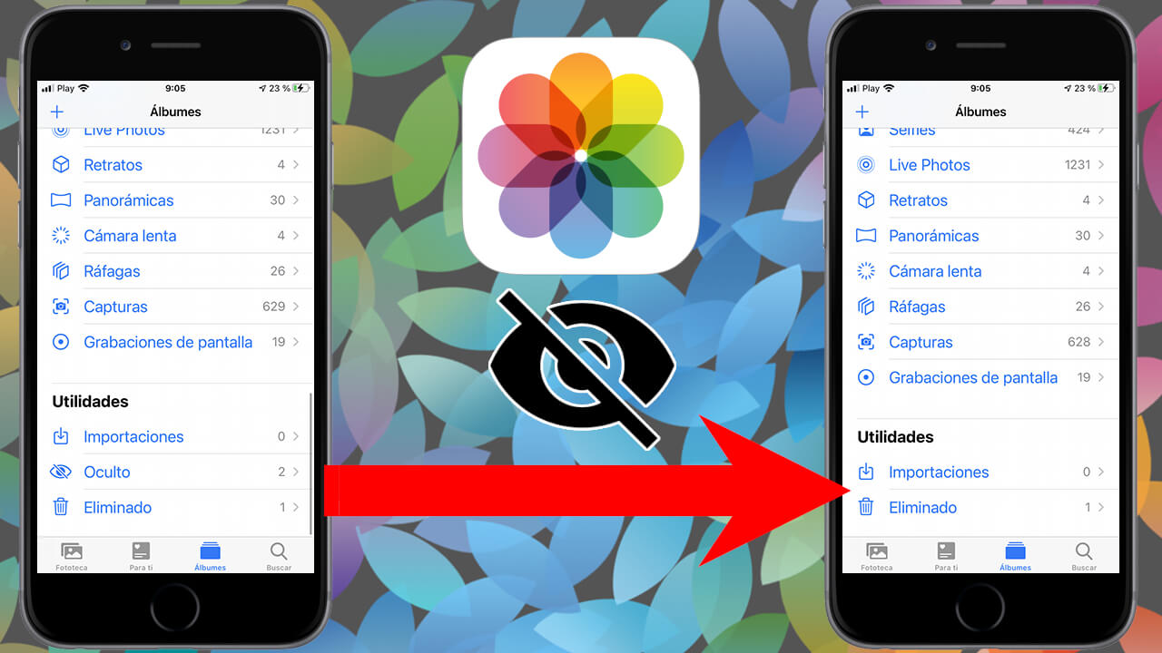 how to hide hidden photo and video album on iPhone