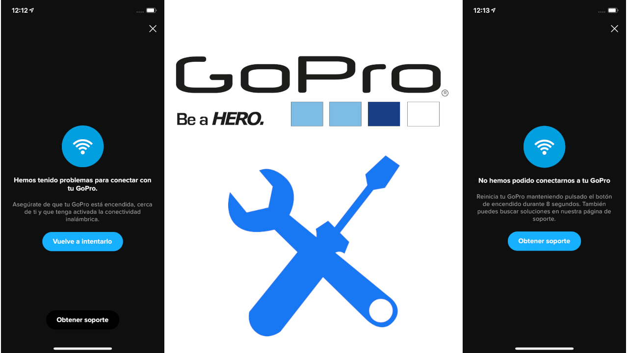 connect iPhone with Gopro without errors