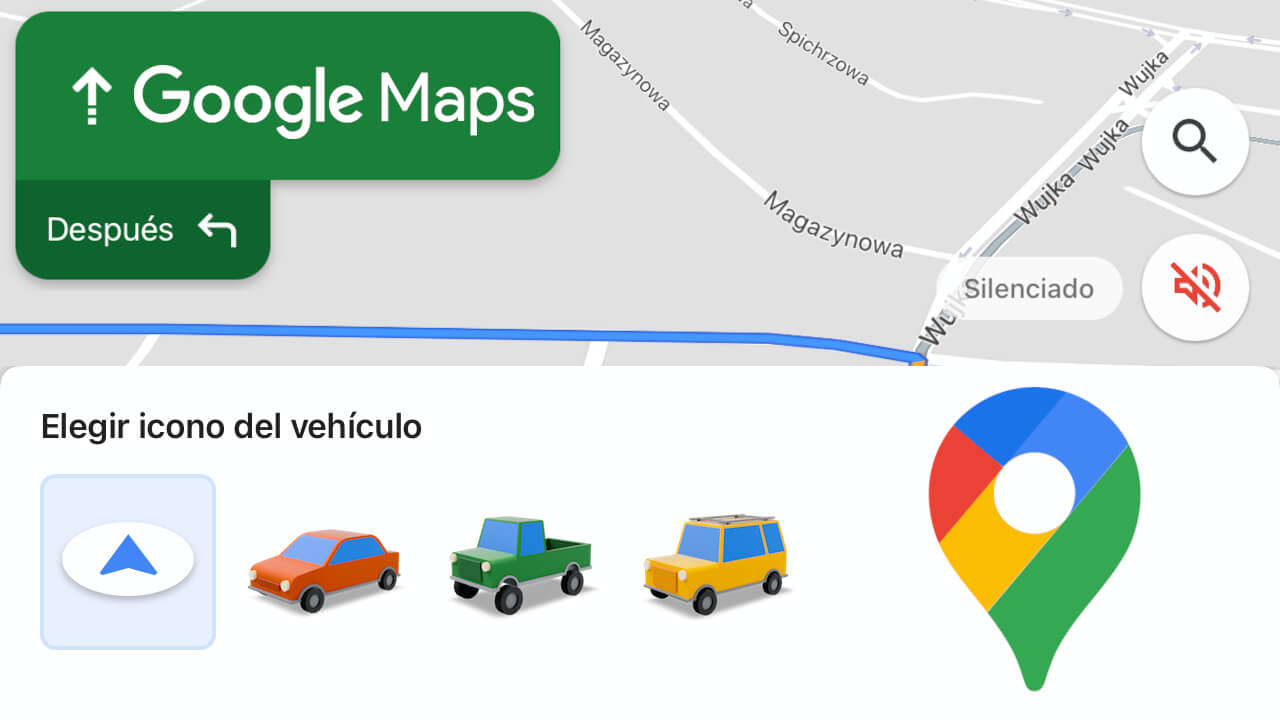 how to change the google maps navigation icon from an arrow to a car