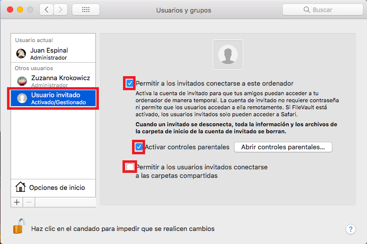 Mac OS and how to disable the guest user account