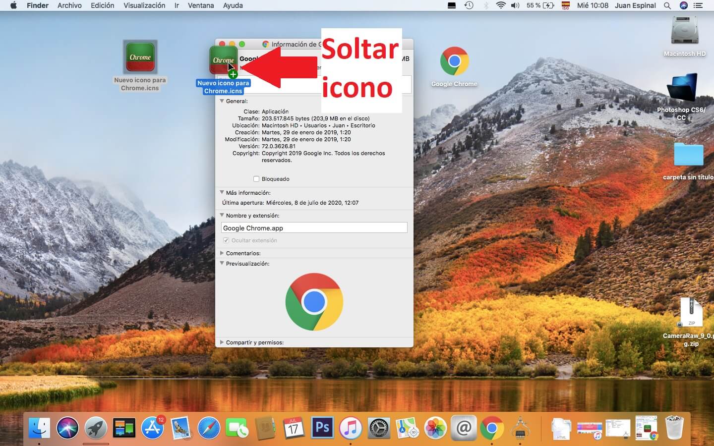 how to change the icons of your macbook