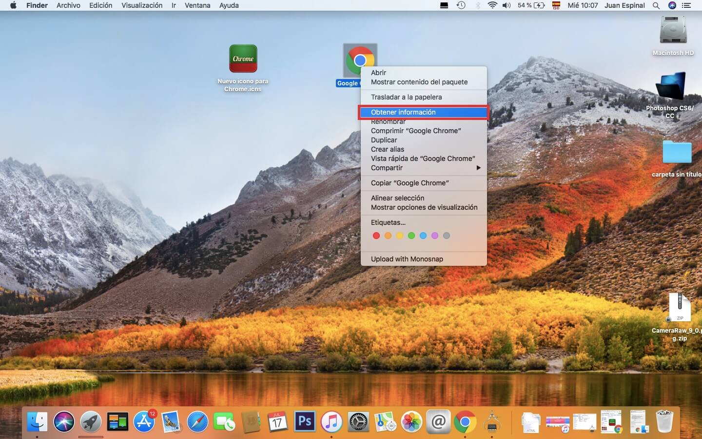 change the images of macOS icons