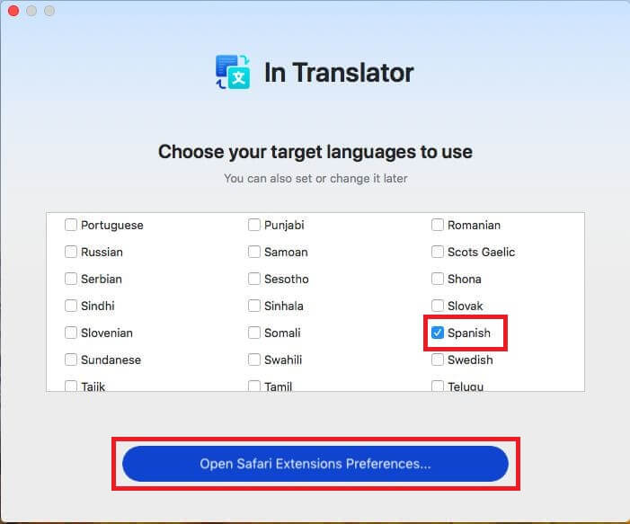 enjoy native translation in the Safari browser on mac