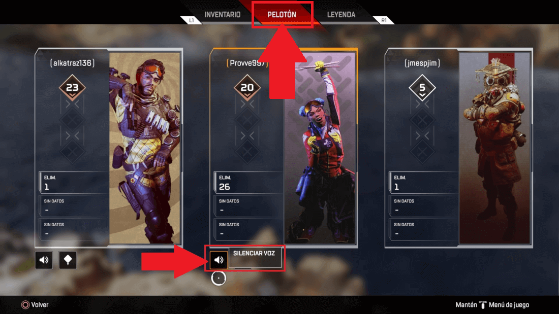 mute your squad members in Apex Legends