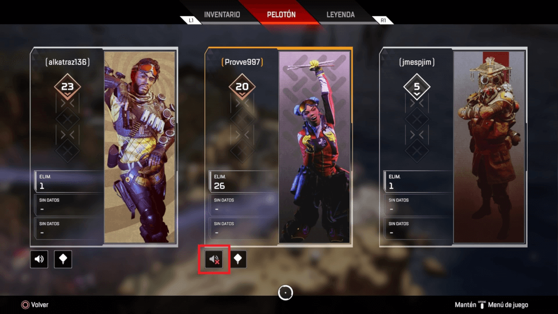 how to mute squad members microphone in Apex Legends