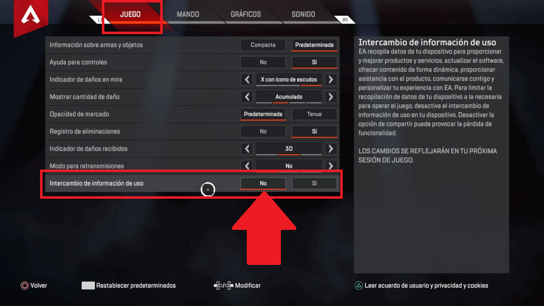 disable data collection in Apex Legends on PC Xbox or PS4