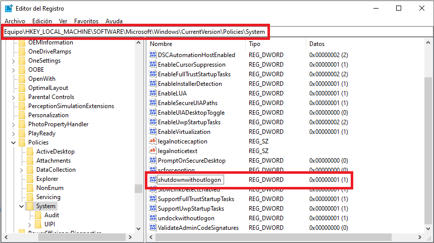 Windows 10 lock screen does not show shutdown options