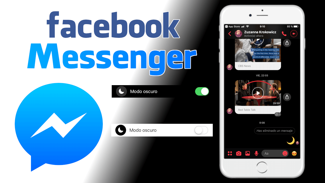 how to unblock and use Facebook Messenger dark mode