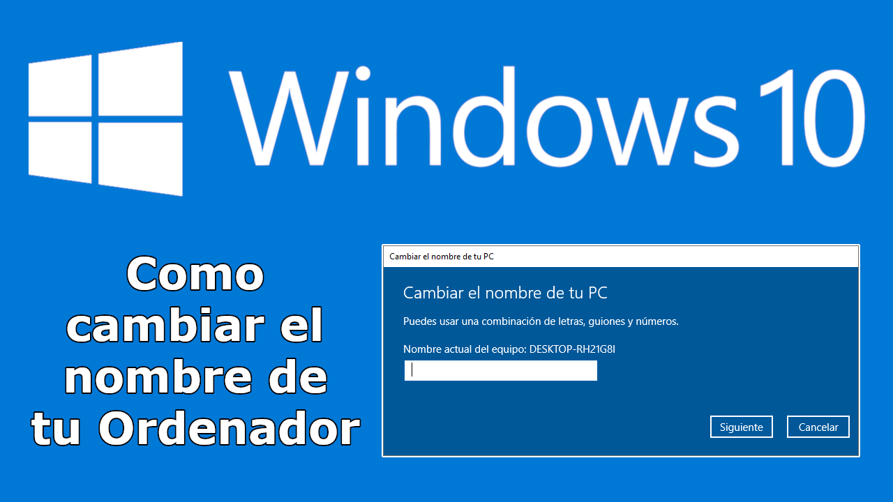Rename your Windows 10 computer
