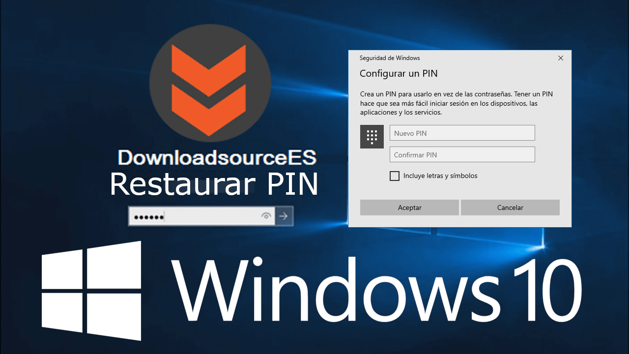 how to restore the PIN of your Windows 10 user account