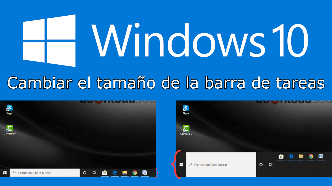 how to increase the size of the Windows 10 taskbar