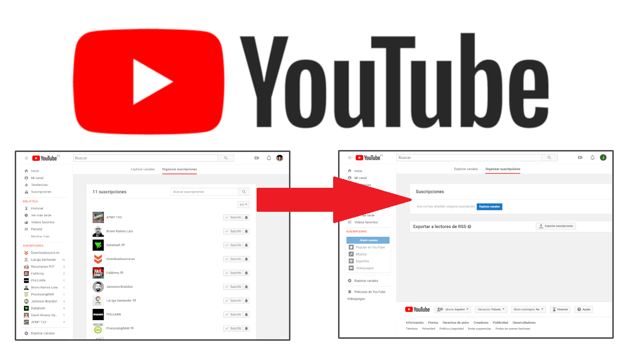 how to transfer subscribers from one Youtube account to another