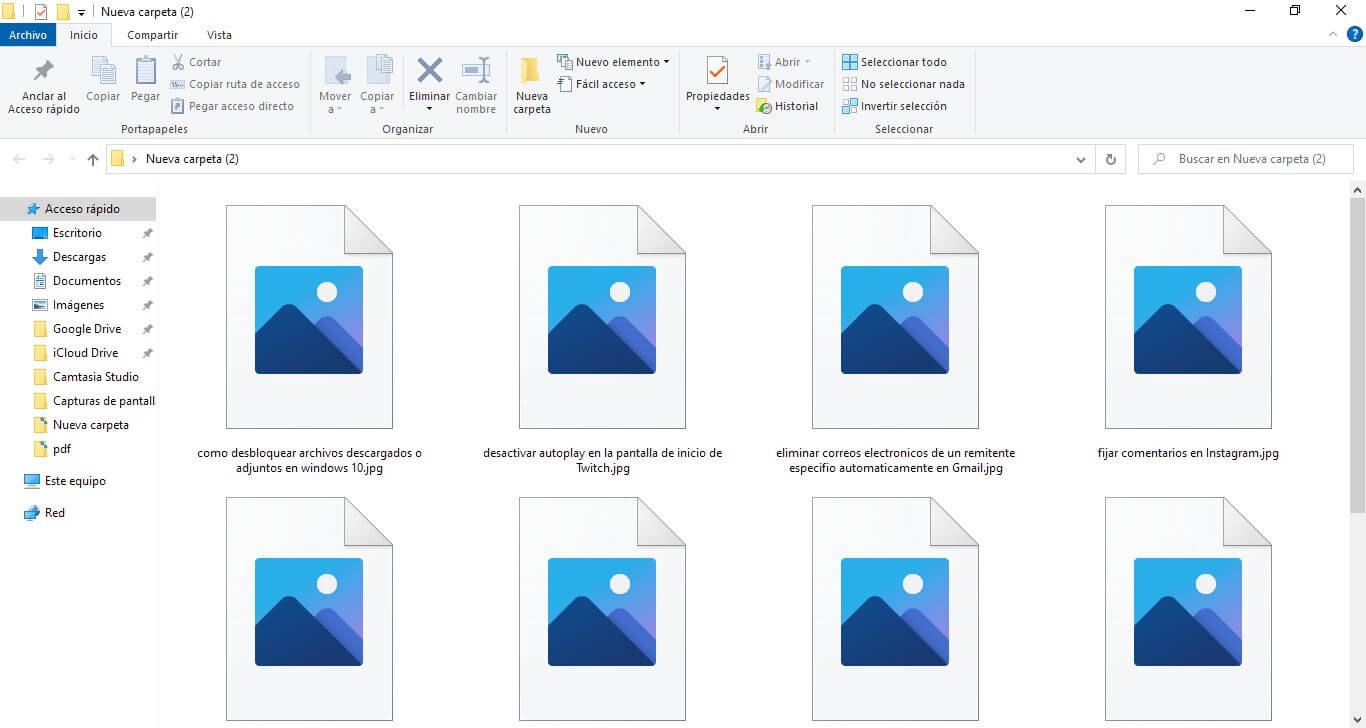 show program icons in windows 10 files instead of thumbnail