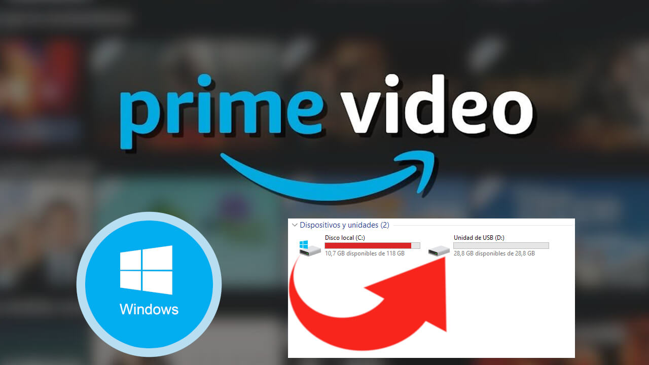 how to change Amazon Prime video download location of Windows 10