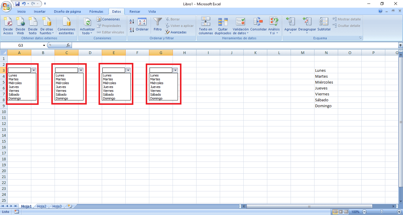 create multiple choice lists in Microsoft Excel