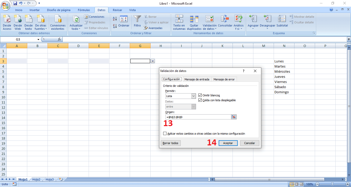 how to create multiple choice lists in Microsoft Excel