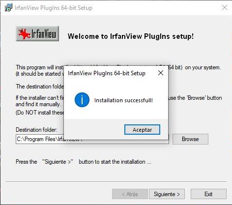 update and install Irfanview plugins