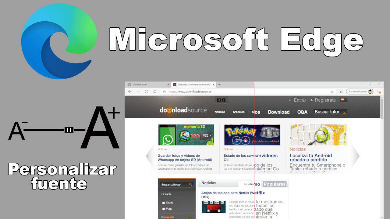 how to change font size in microsoft edge web browser